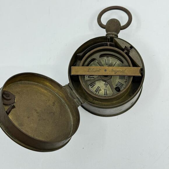 Antique J. BÜRK German WW2 Original Portable Guard Watchman's Clock - Picture 1 of 6